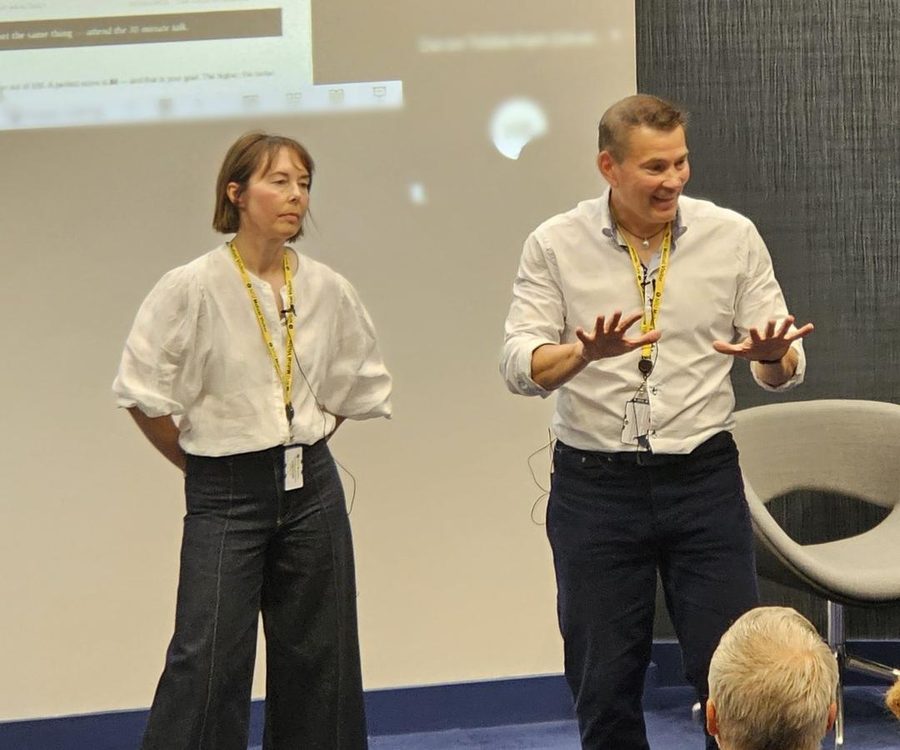 Darren Tebbenham and Allison Rumgay coaching live